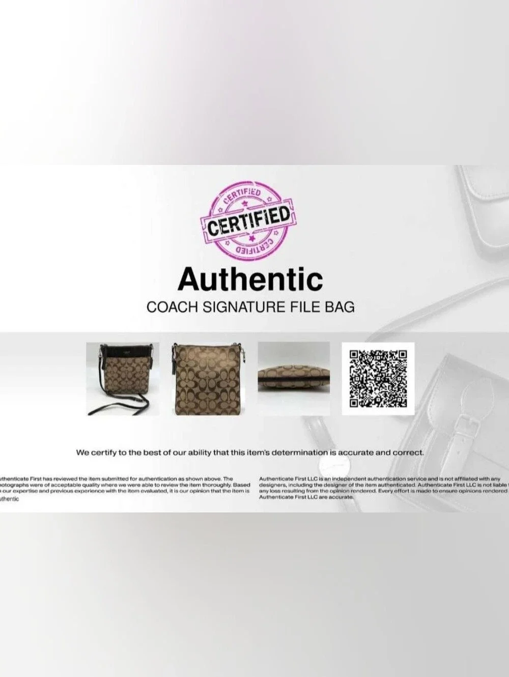 Coach ​authentic signature